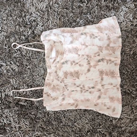 Pretty Little Thing Light Pink Tie Dye Structured Corset Top Size 6 - Picture 3 of 6